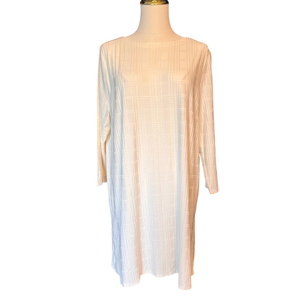 J Jill Tunic Top Womens  Wearever Collection 3/4 Sleeve Stretch Shirt.  Size  L